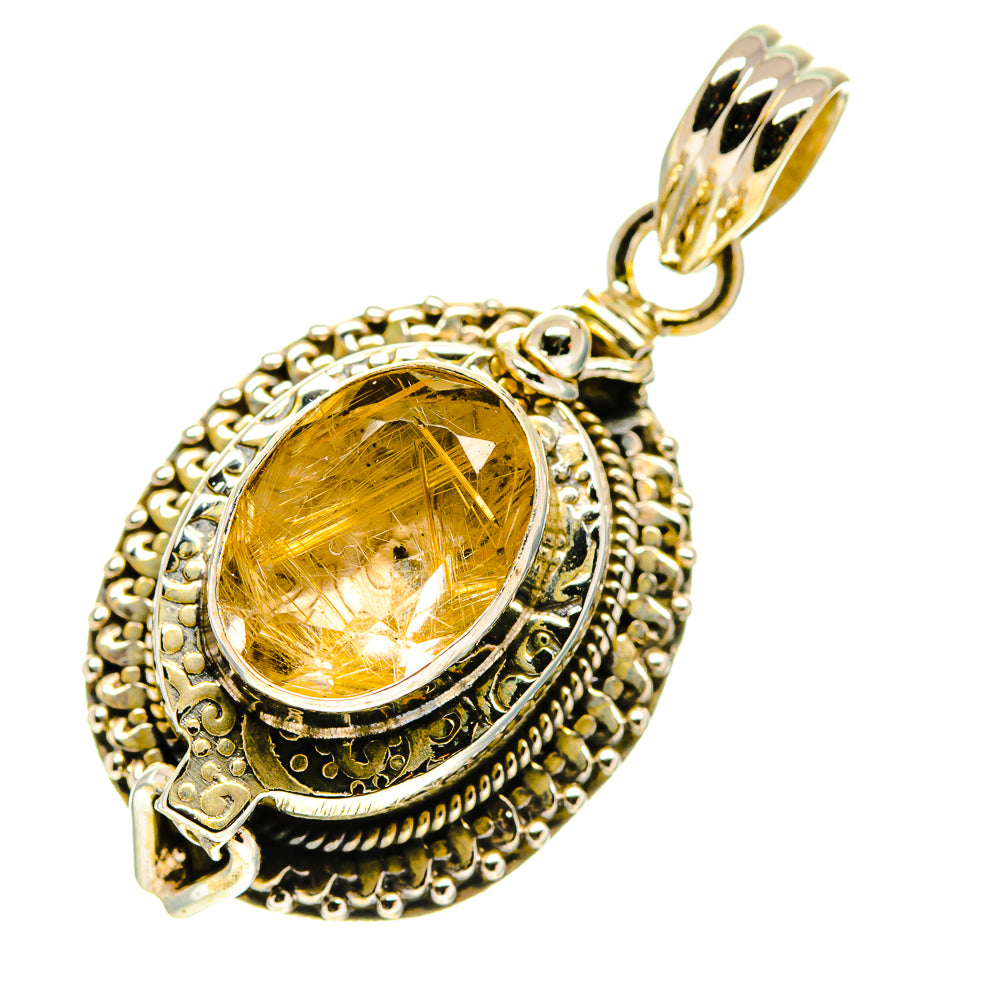 Rutilated Quartz Pendants handcrafted by Anasilvercos - PD760291