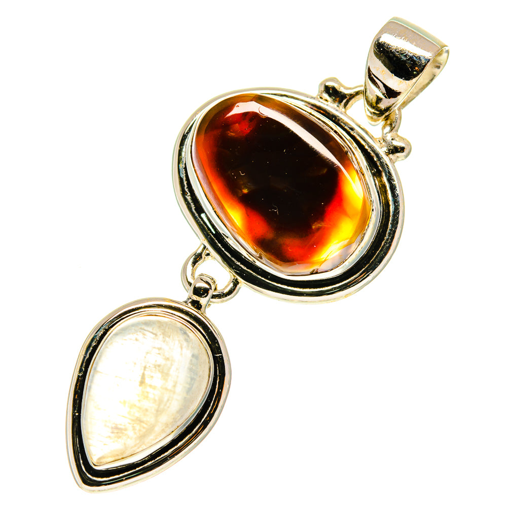 Mexican Fire Agate Pendants handcrafted by Anasilvercos - PD760296