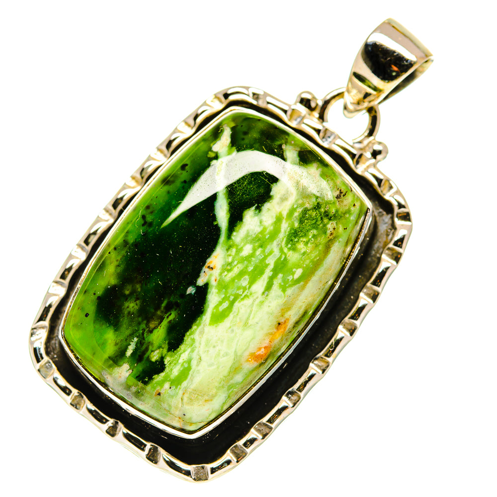 Australian Green Opal Pendants handcrafted by Anasilvercos - PD760305