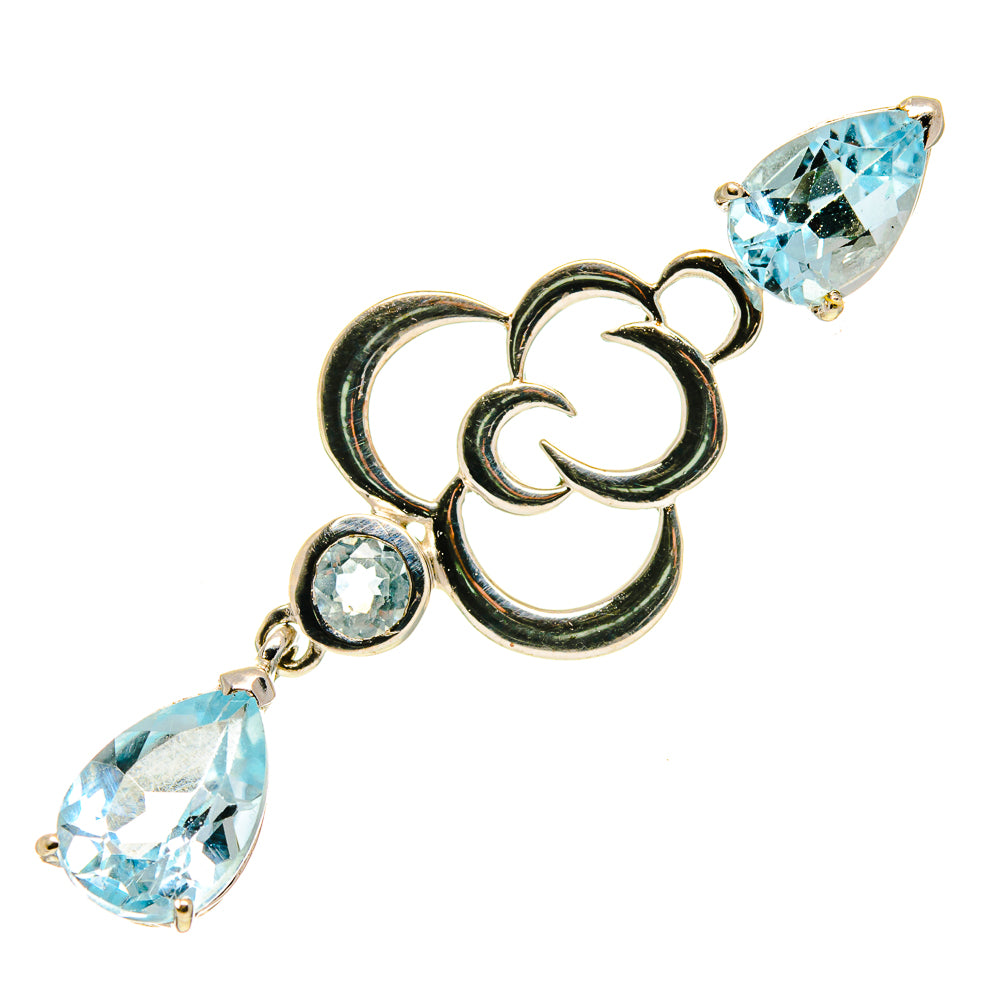 Blue Topaz Pendants handcrafted by Anasilvercos - PD760316