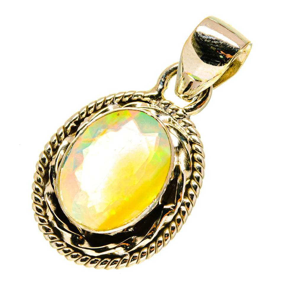 Ethiopian Opal Pendants handcrafted by Anasilvercos - PD760343