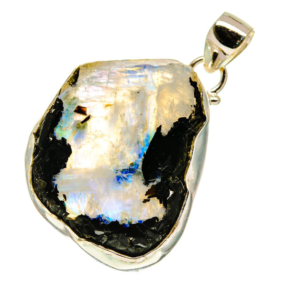 Rainbow Moonstone Pendants handcrafted by Anasilvercos - PD760344