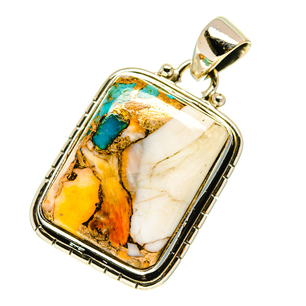 Blue Copper Composite Turquoise Pendants handcrafted by Anasilvercos - PD760354