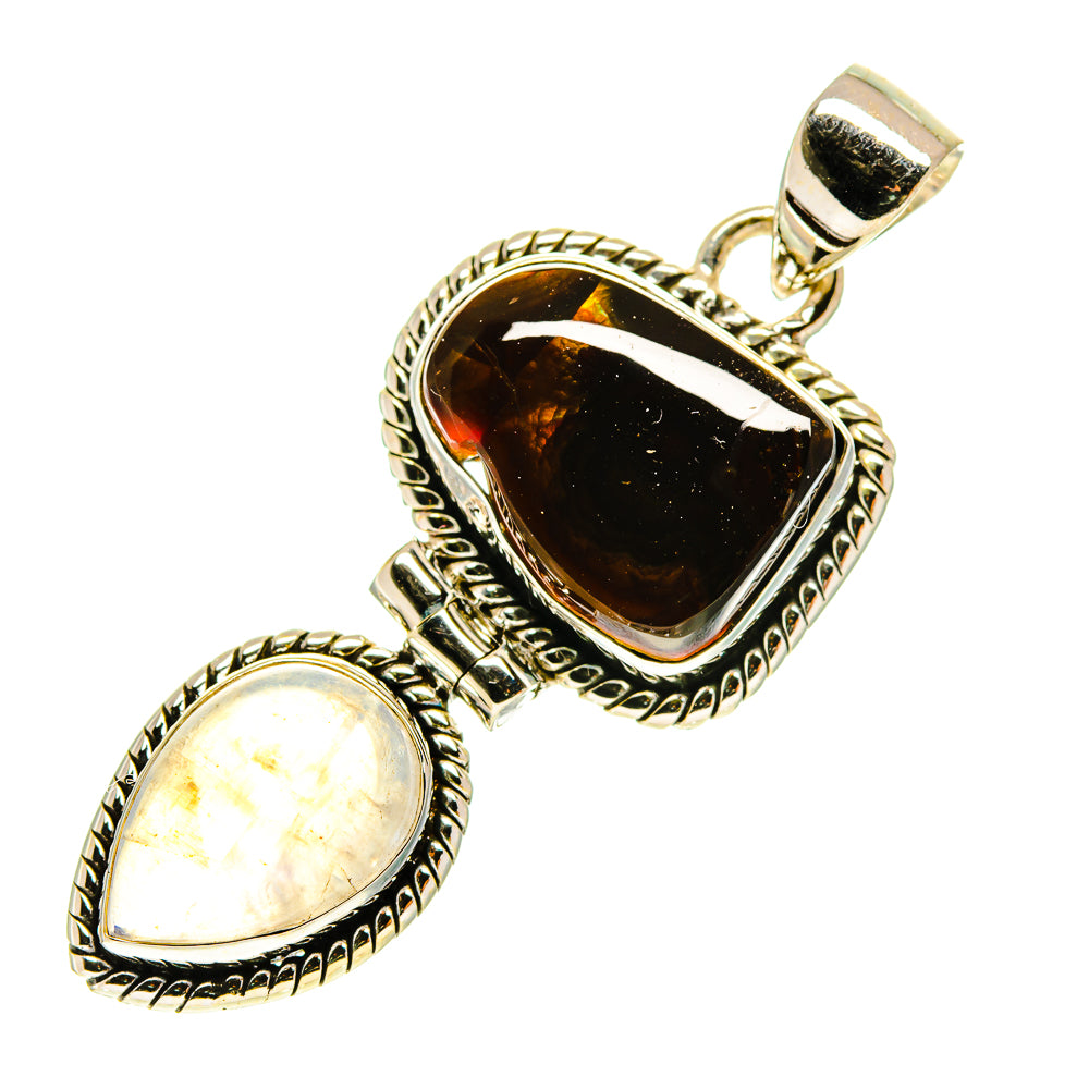 Mexican Fire Agate Pendants handcrafted by Anasilvercos - PD760365