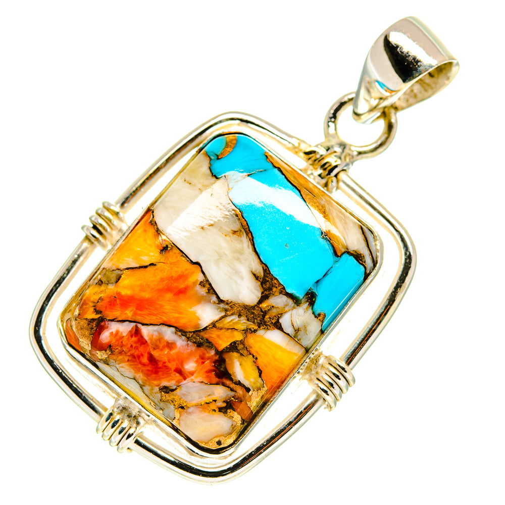 Blue Copper Composite Turquoise Pendants handcrafted by Anasilvercos - PD760379