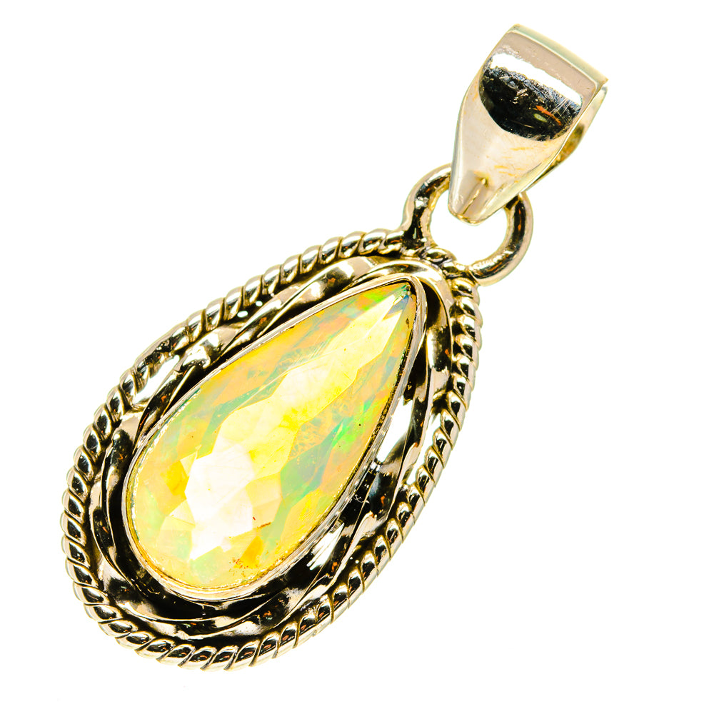 Ethiopian Opal Pendants handcrafted by Anasilvercos - PD760382