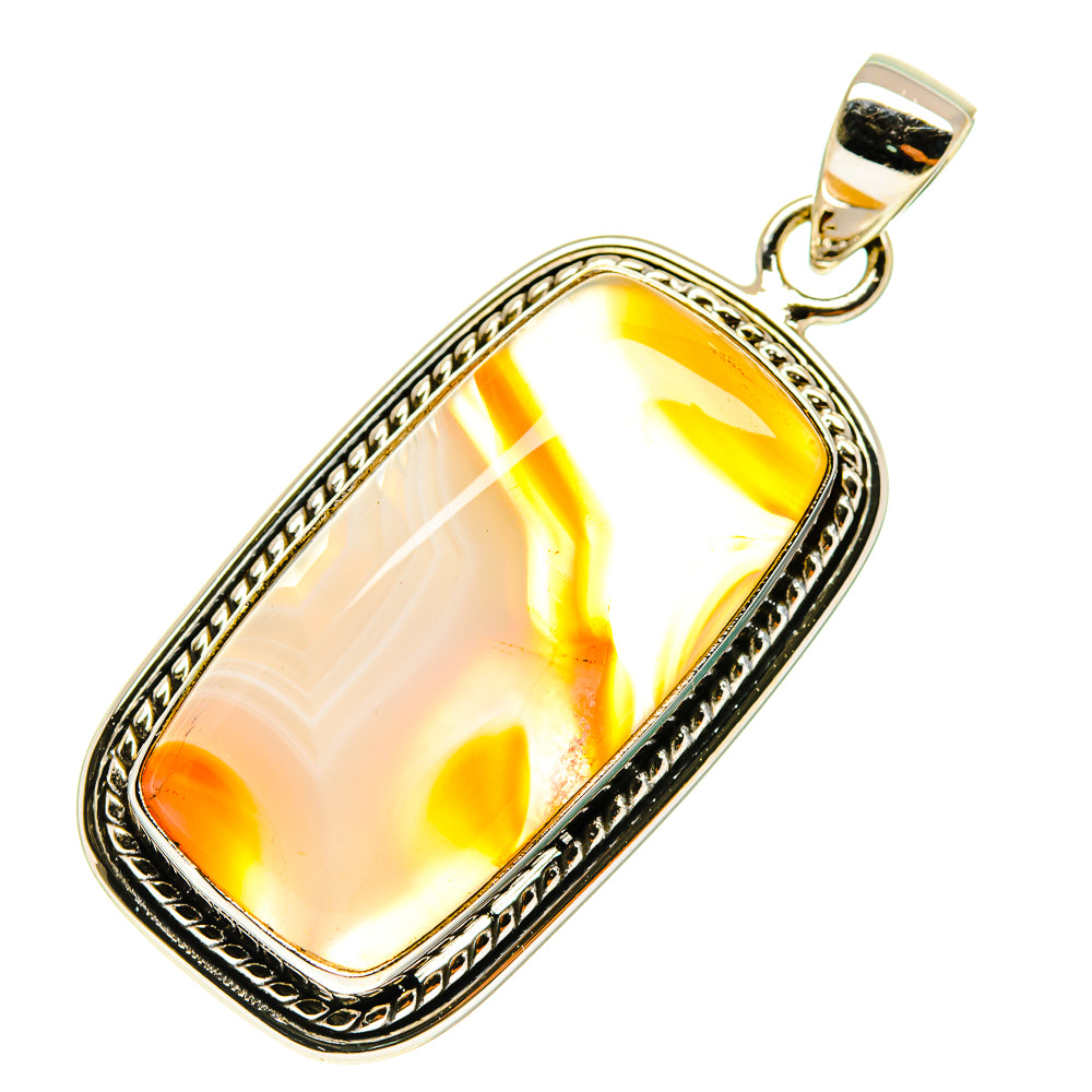 Botswana Agate Pendants handcrafted by Anasilvercos - PD760407