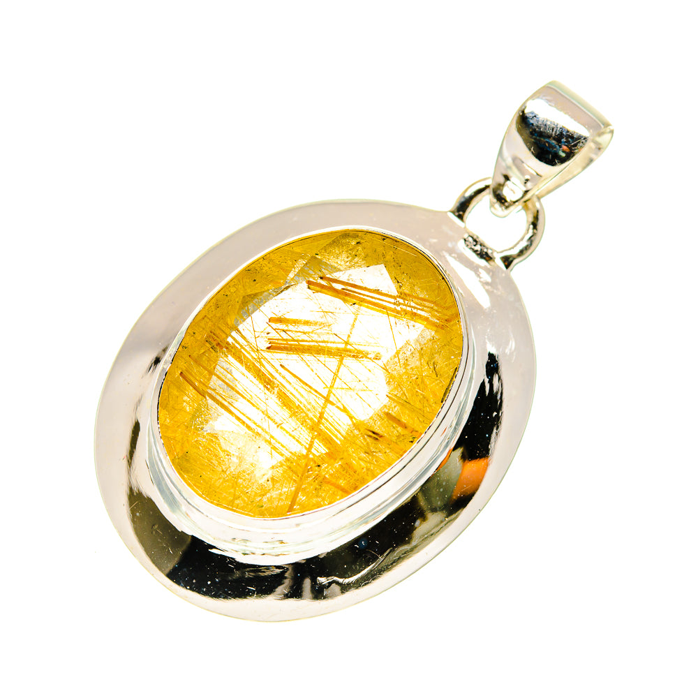 Rutilated Quartz Pendants handcrafted by Anasilvercos - PD760417