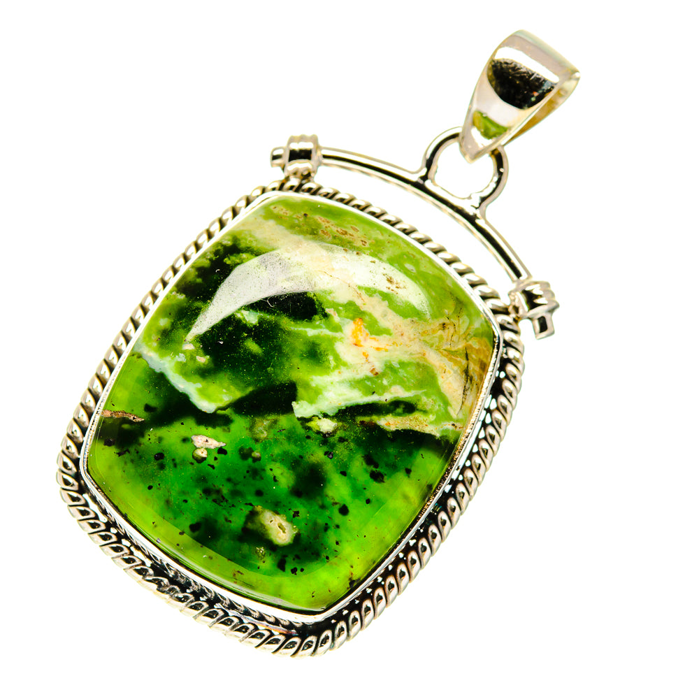 Australian Green Opal Pendants handcrafted by Anasilvercos - PD760422