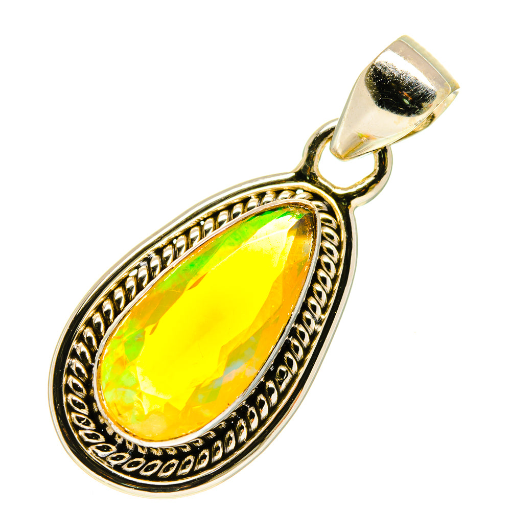 Ethiopian Opal Pendants handcrafted by Anasilvercos - PD760437