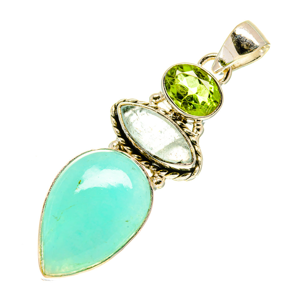 Peruvian Amazonite Pendants handcrafted by Anasilvercos - PD760448