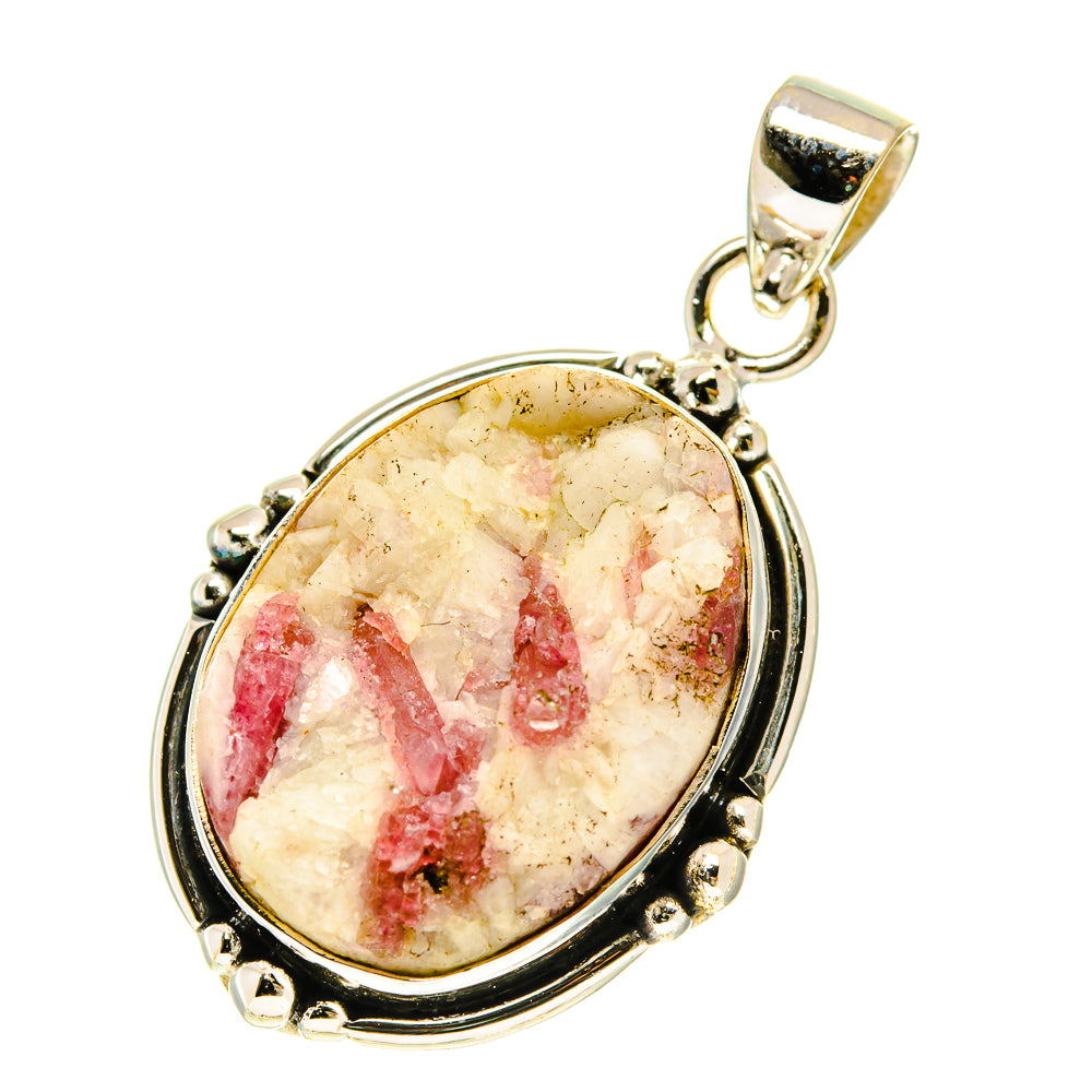 Pink Tourmaline In Quartz Pendants handcrafted by Anasilvercos - PD760454