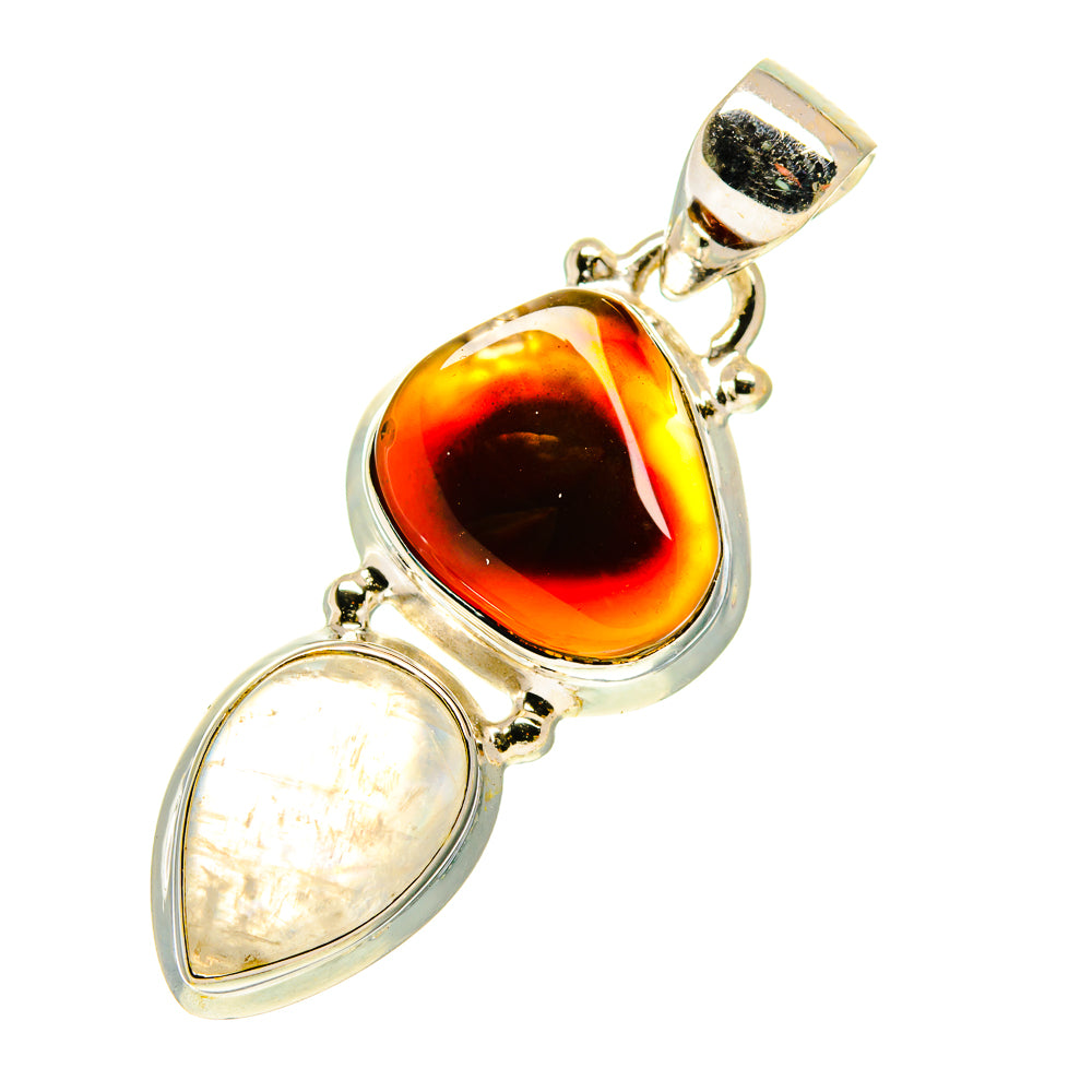 Mexican Fire Agate Pendants handcrafted by Anasilvercos - PD760459