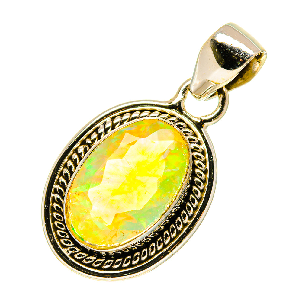 Ethiopian Opal Pendants handcrafted by Anasilvercos - PD760486