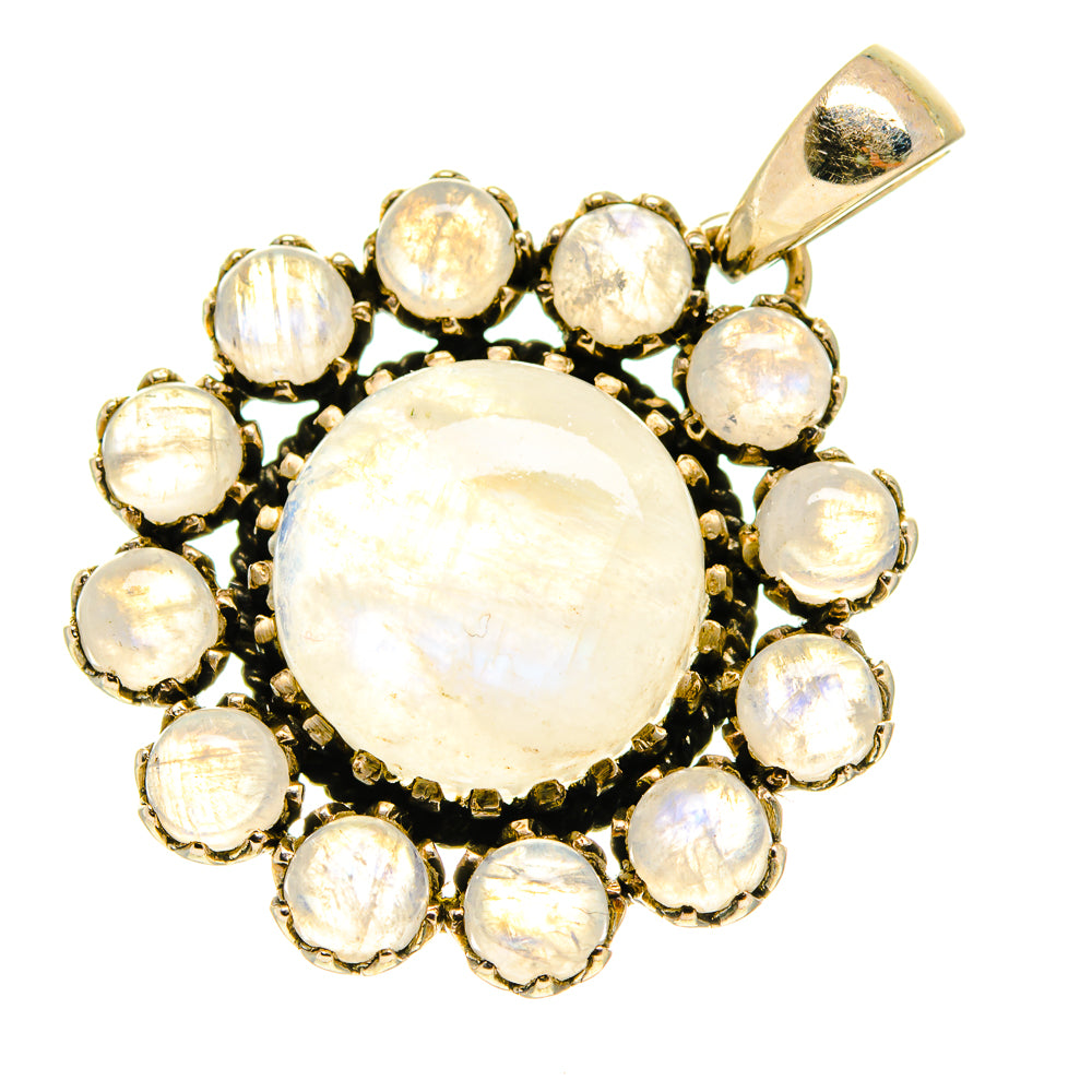 Rainbow Moonstone Pendants handcrafted by Anasilvercos - PD760501