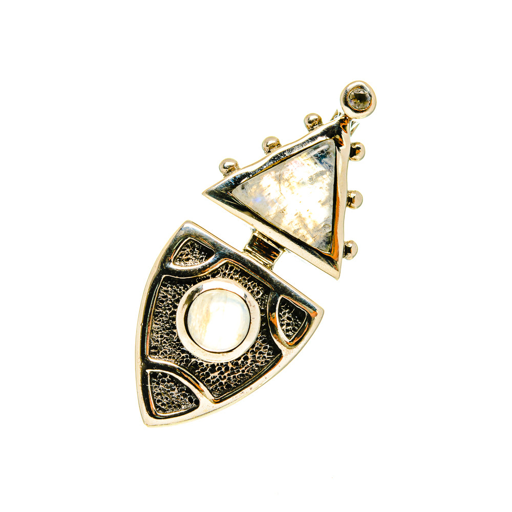 Rainbow Moonstone Pendants handcrafted by Anasilvercos - PD760518