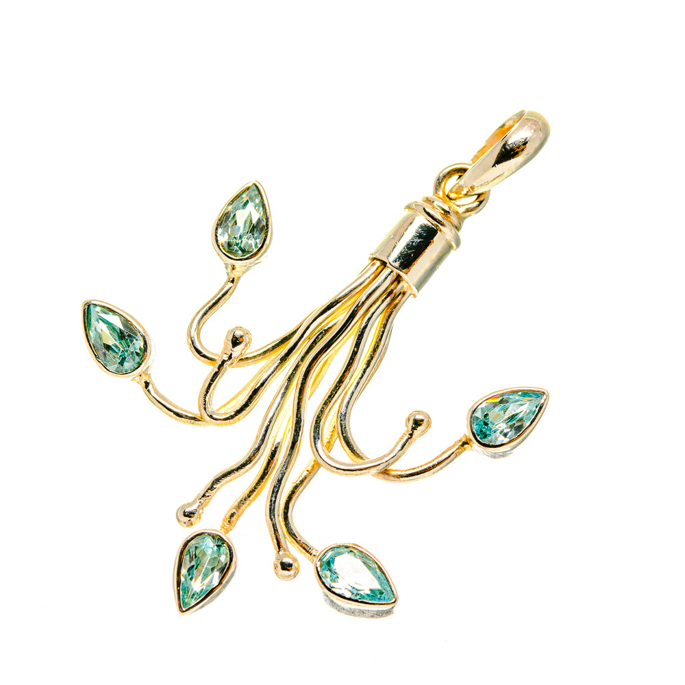 Blue Topaz Pendants handcrafted by Anasilvercos - PD760521