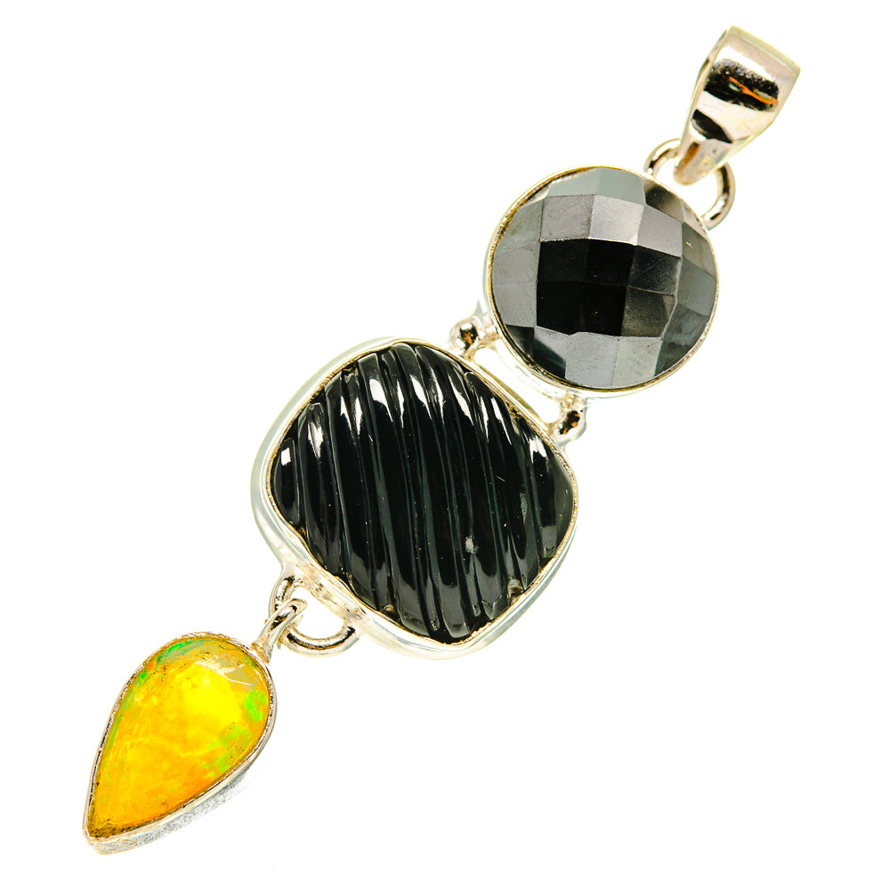 Black Onyx Pendants handcrafted by Anasilvercos - PD760522