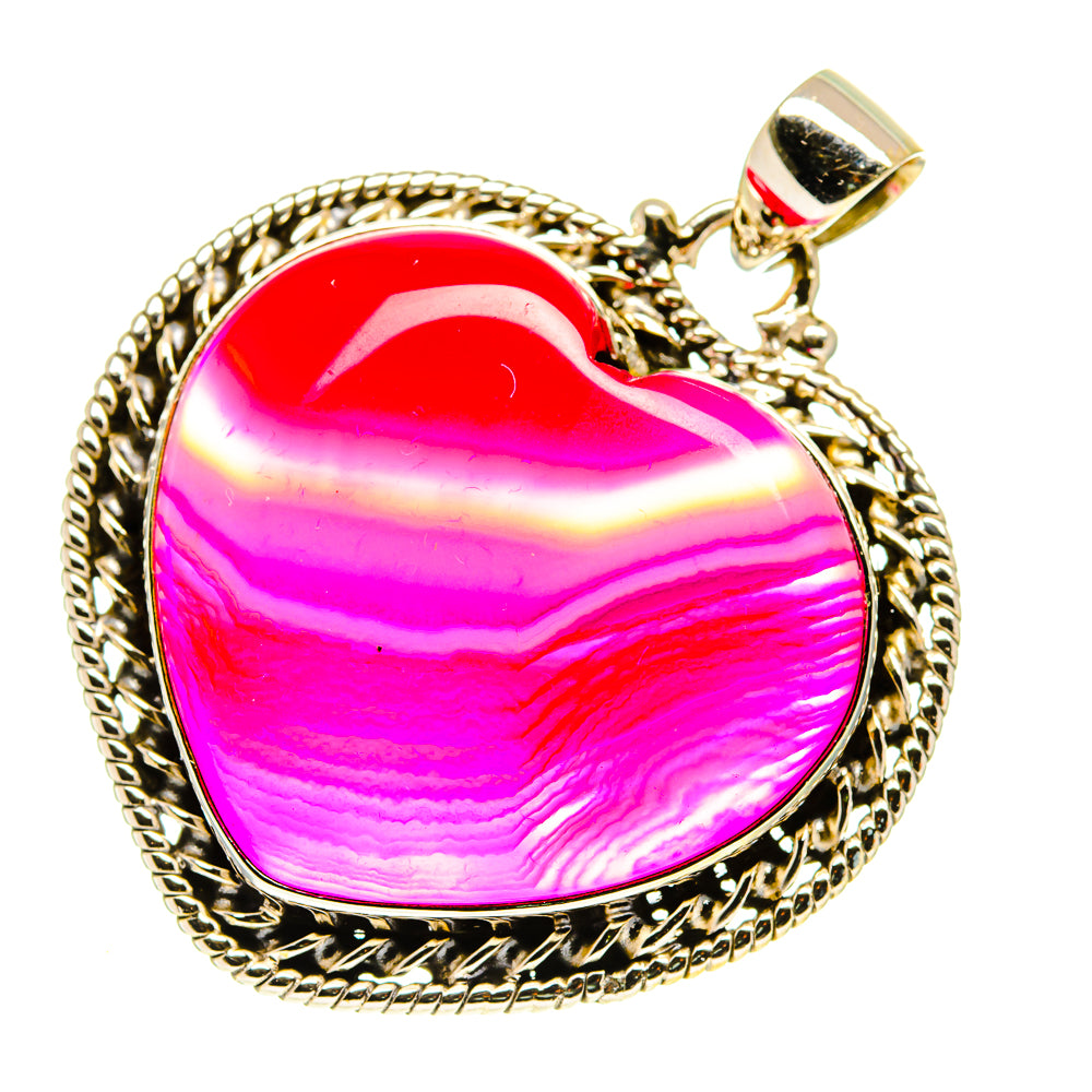 Pink Botswana Agate Pendants handcrafted by Anasilvercos - PD760552