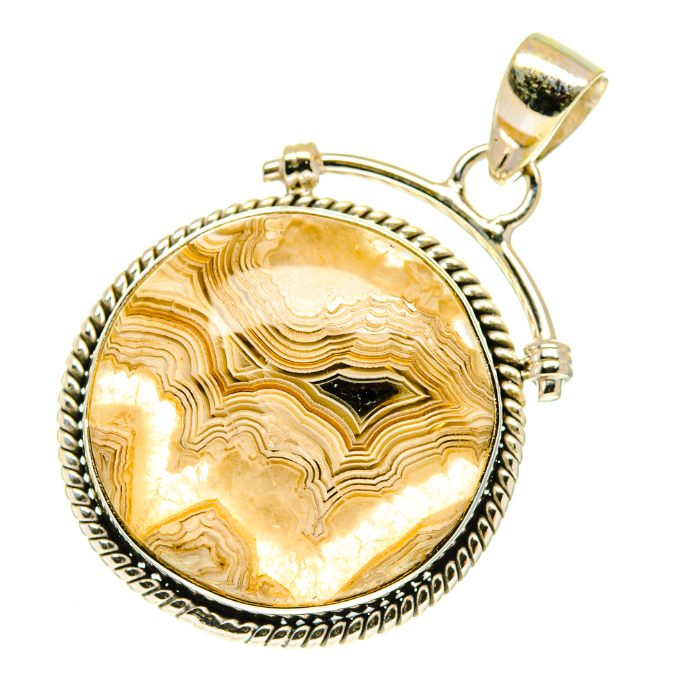 Laguna Lace Agate Pendants handcrafted by Anasilvercos - PD760556