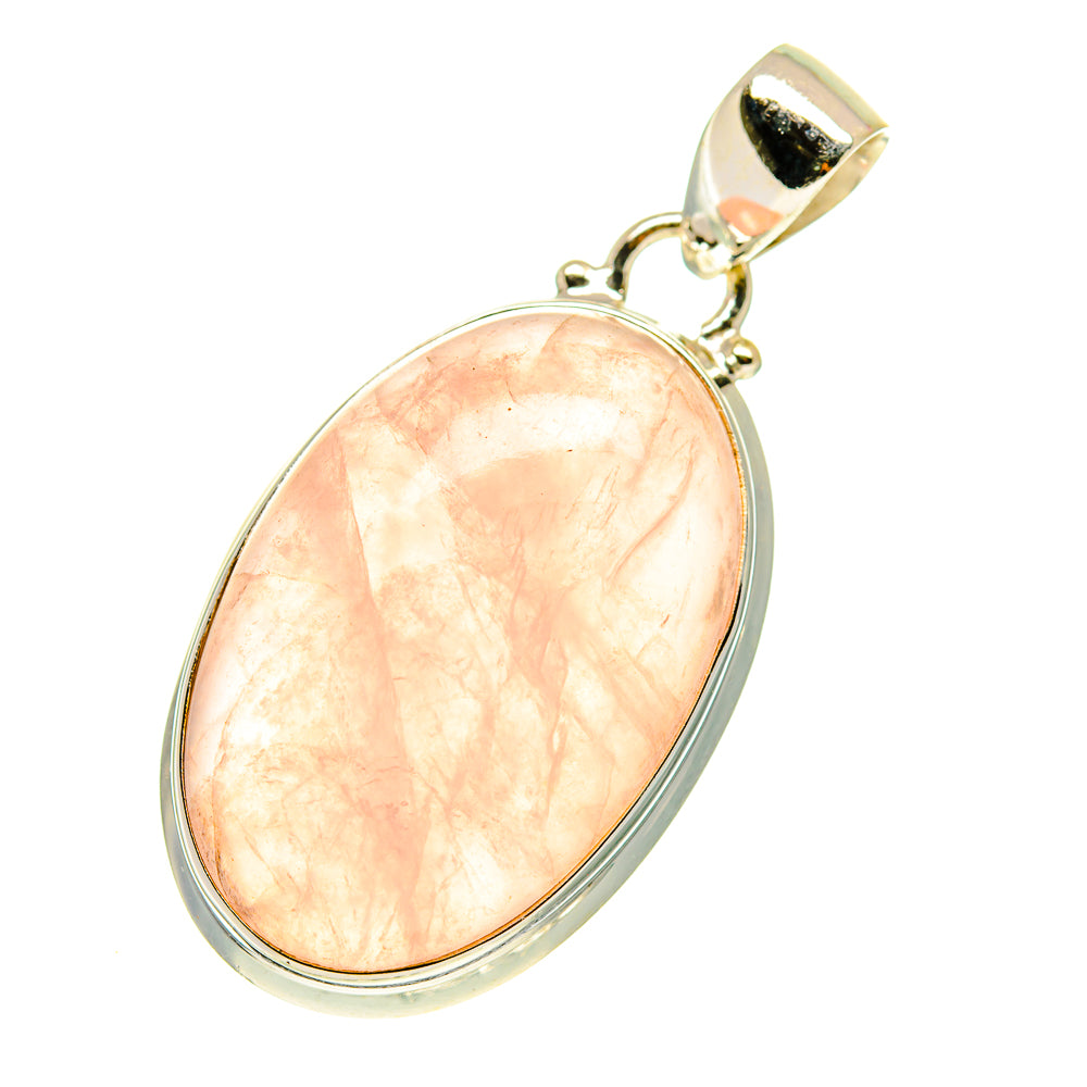 Rose Quartz Pendants handcrafted by Anasilvercos - PD760557