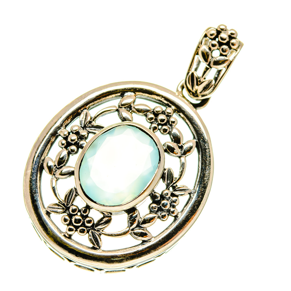 Aqua Chalcedony Pendants handcrafted by Anasilvercos - PD760561