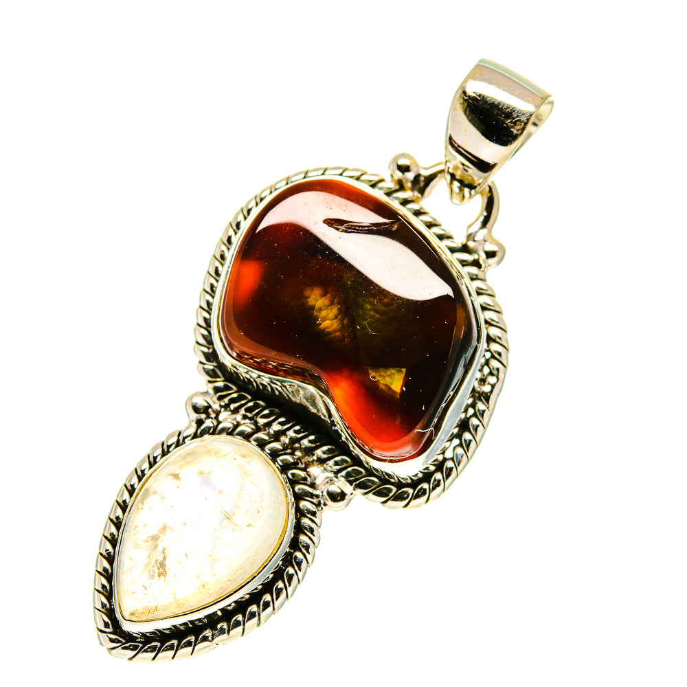 Mexican Fire Agate Pendants handcrafted by Anasilvercos - PD760580