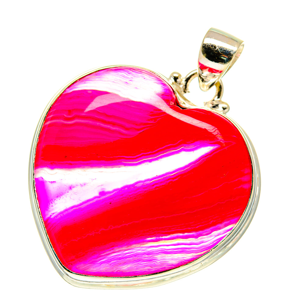 Pink Botswana Agate Pendants handcrafted by Anasilvercos - PD760581