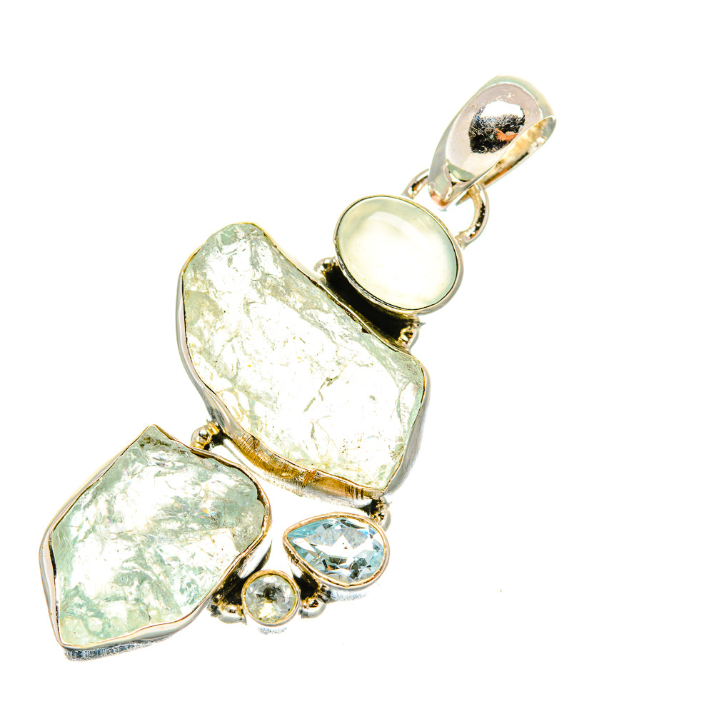 Aquamarine Pendants handcrafted by Anasilvercos - PD7606