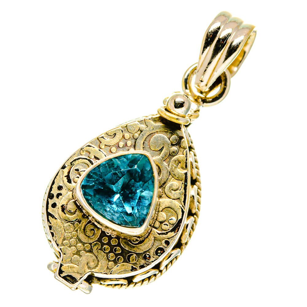 Blue Topaz Pendants handcrafted by Anasilvercos - PD760612