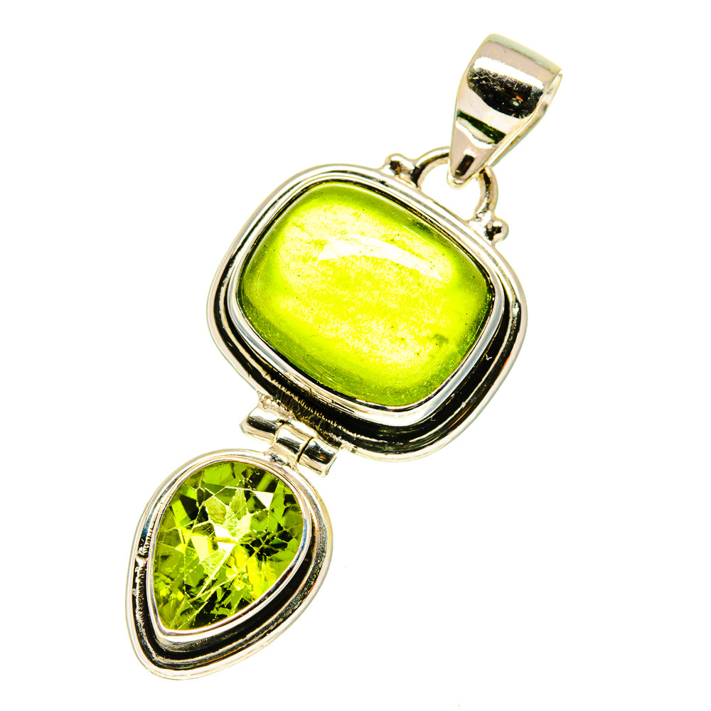 Green Tourmaline Pendants handcrafted by Anasilvercos - PD760613