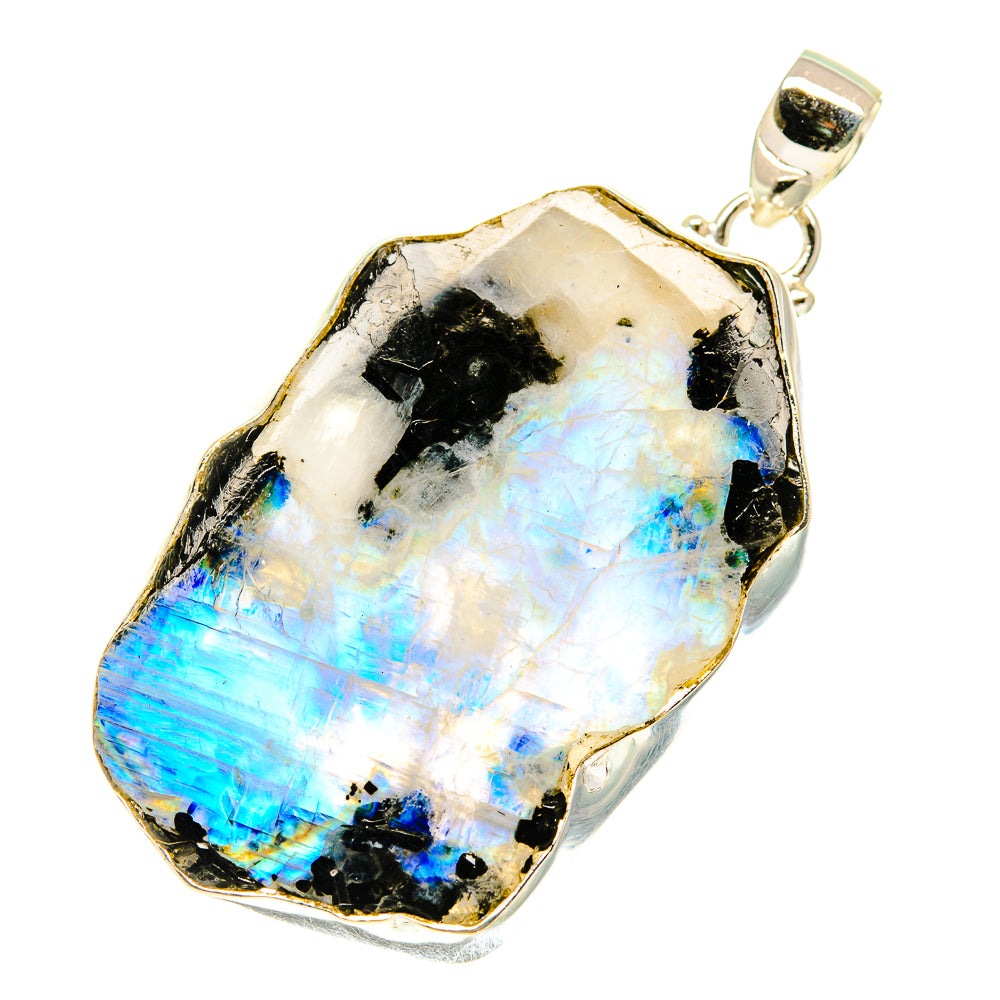 Rainbow Moonstone Pendants handcrafted by Anasilvercos - PD760654