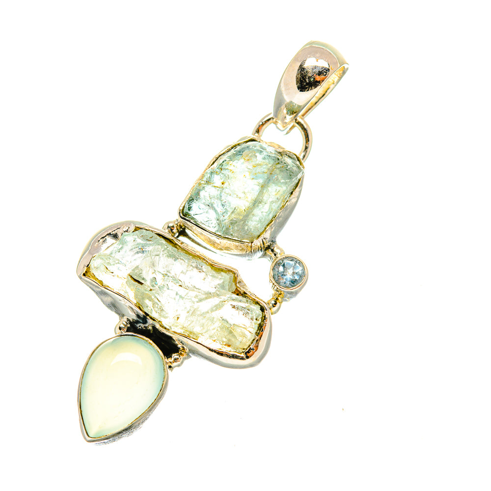 Aquamarine Pendants handcrafted by Anasilvercos - PD7607