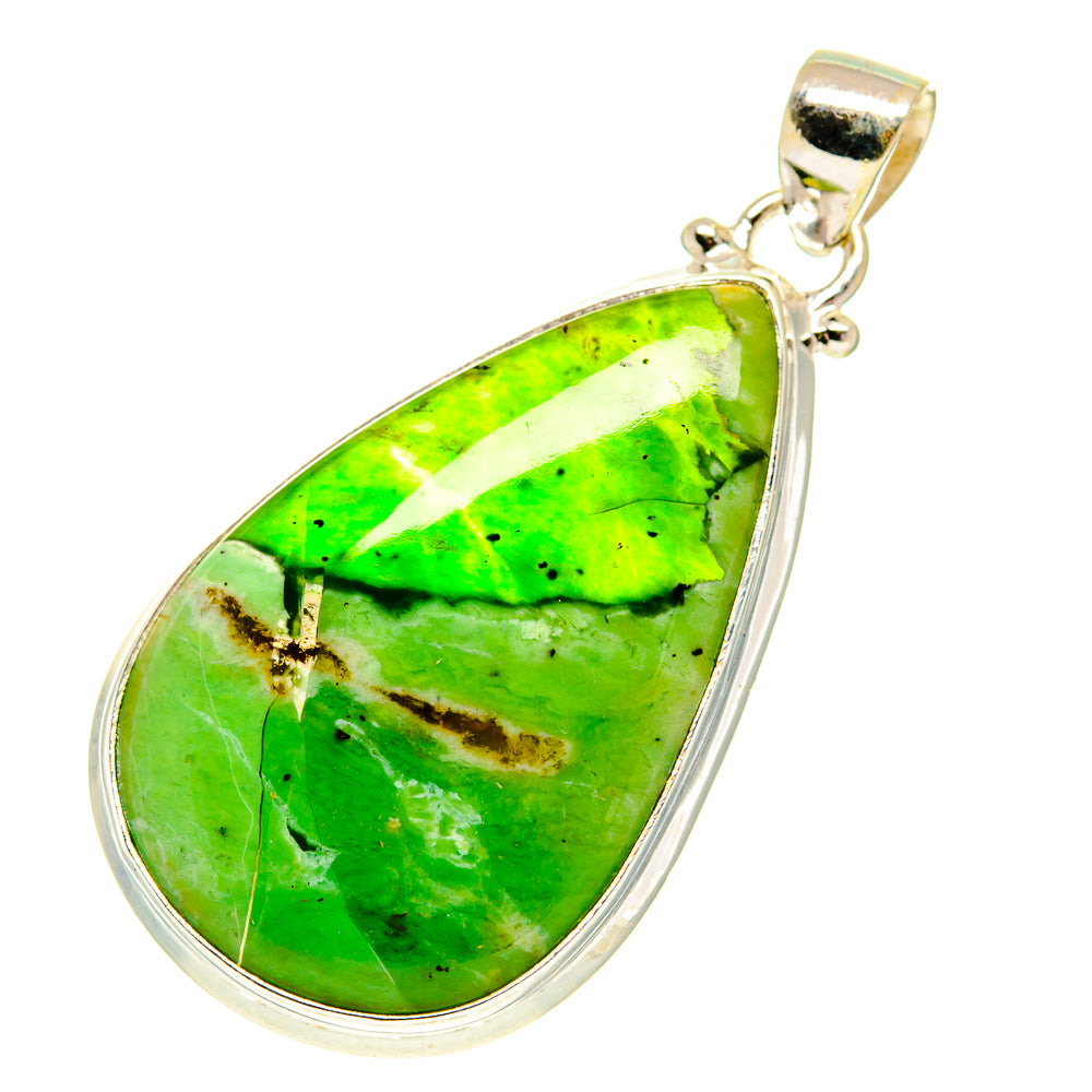 Australian Green Opal Pendants handcrafted by Anasilvercos - PD760705