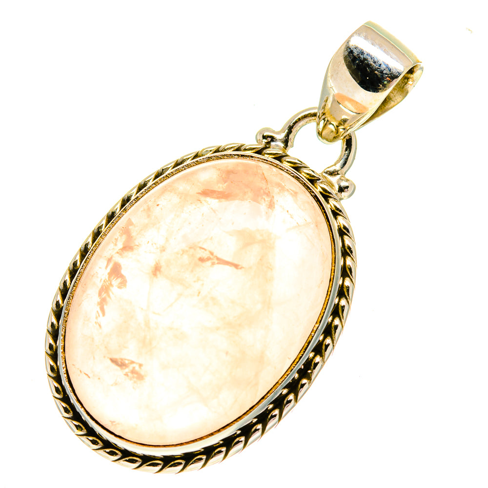 Rose Quartz Pendants handcrafted by Anasilvercos - PD760725