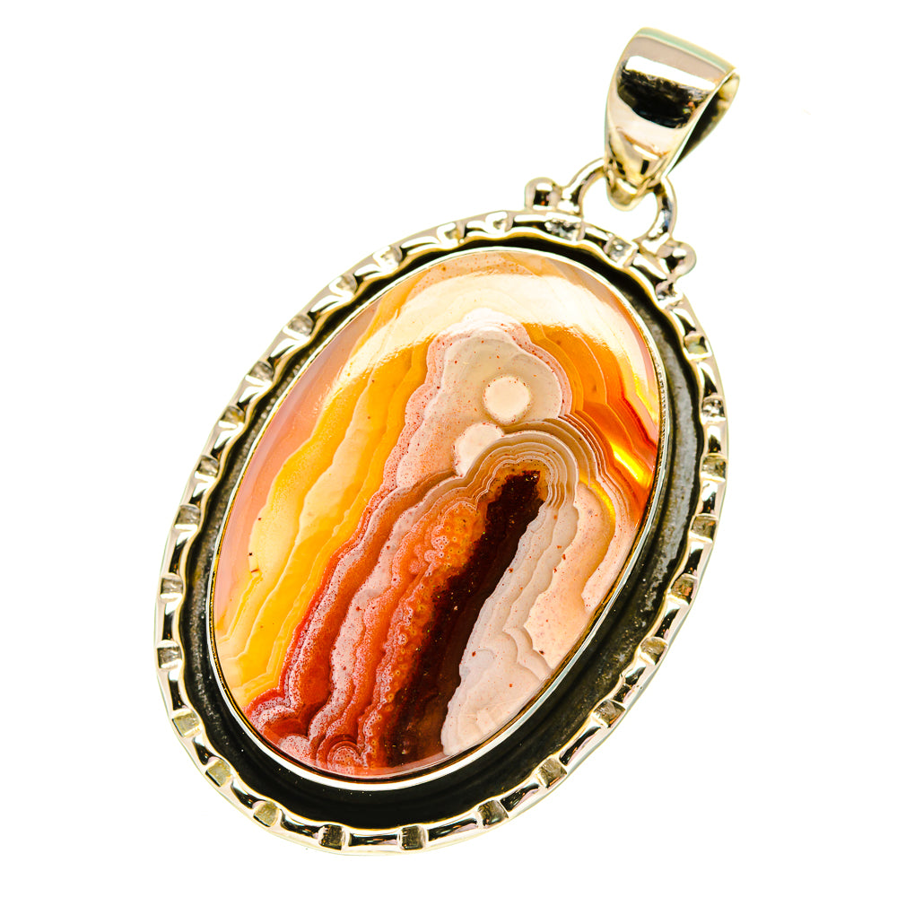 Crazy Lace Agate Pendants handcrafted by Anasilvercos - PD760729