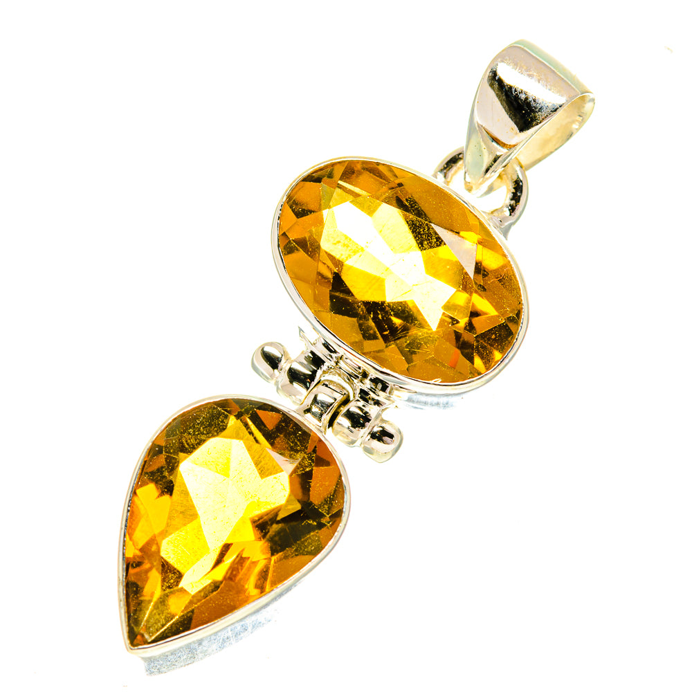 Mandarin Citrine Pendants handcrafted by Anasilvercos - PD760733