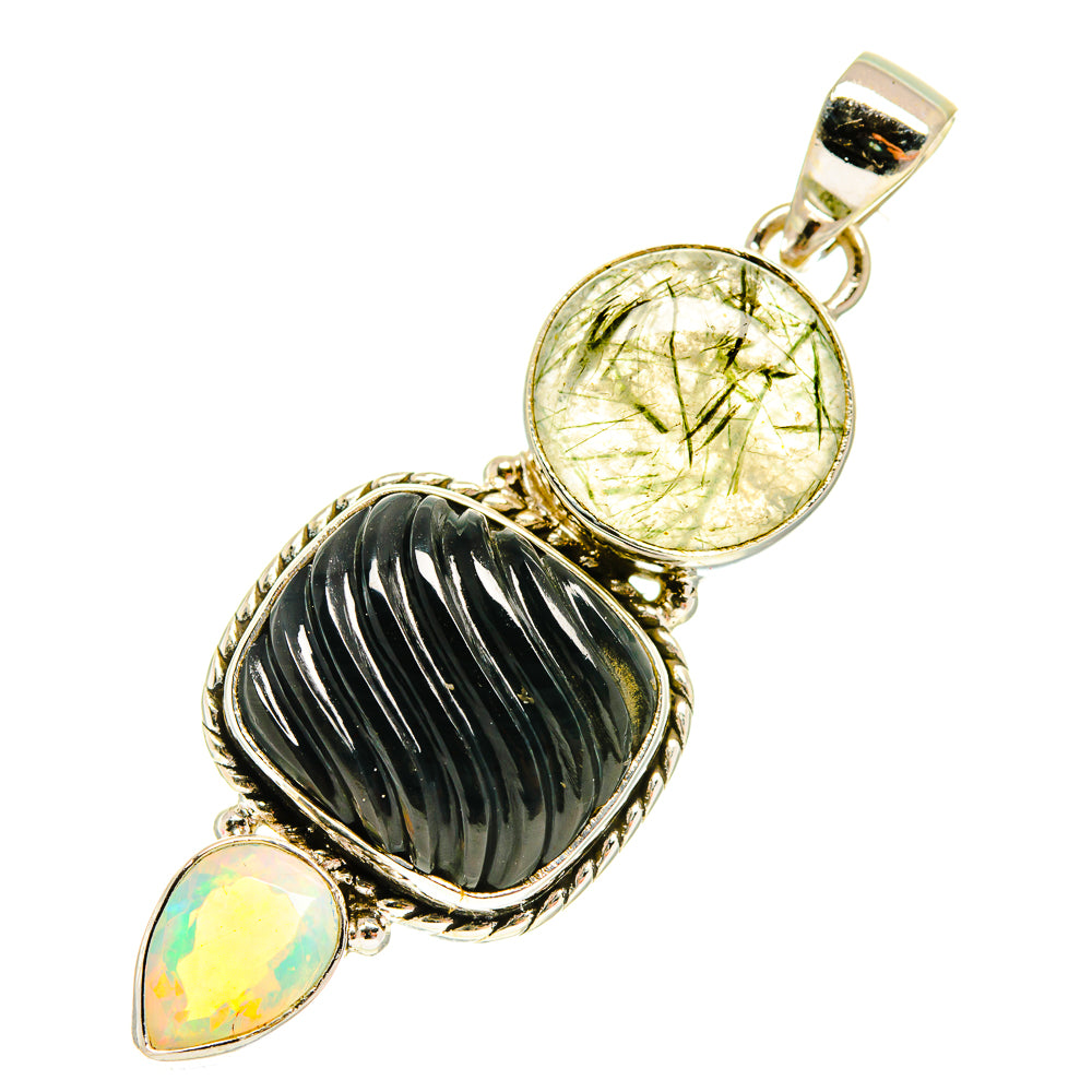 Black Onyx Pendants handcrafted by Anasilvercos - PD760779