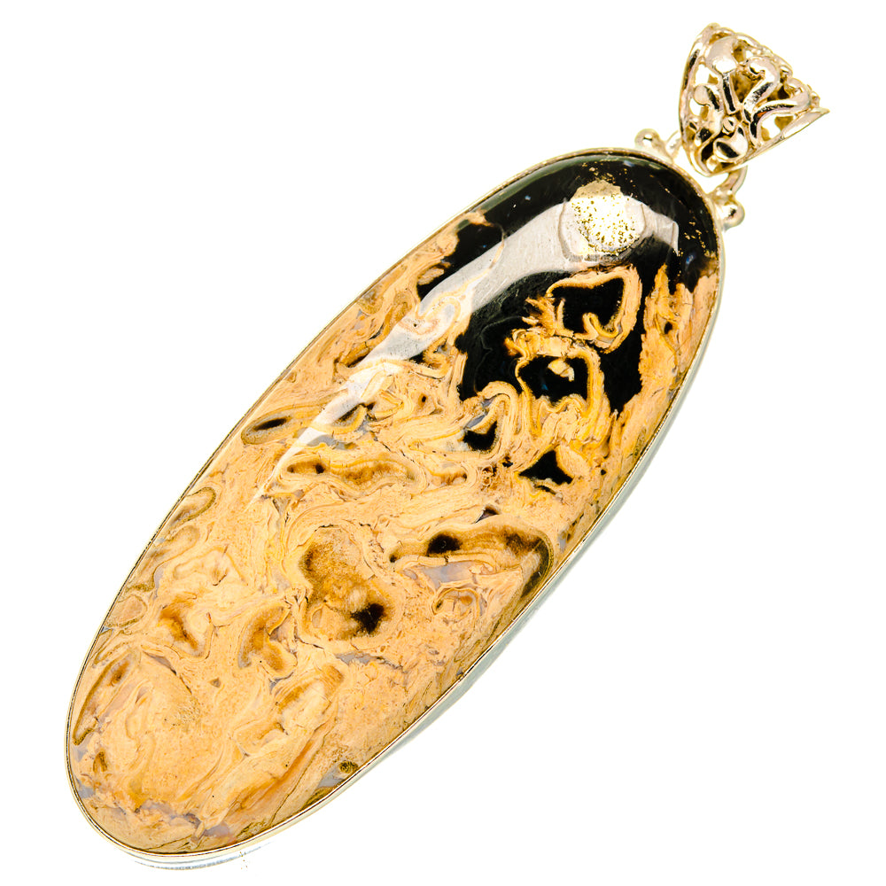 Peanut Wood Jasper Pendants handcrafted by Anasilvercos - PD760793