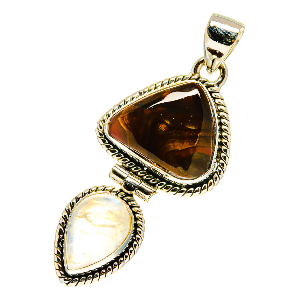 Mexican Fire Agate Pendants handcrafted by Anasilvercos - PD760831