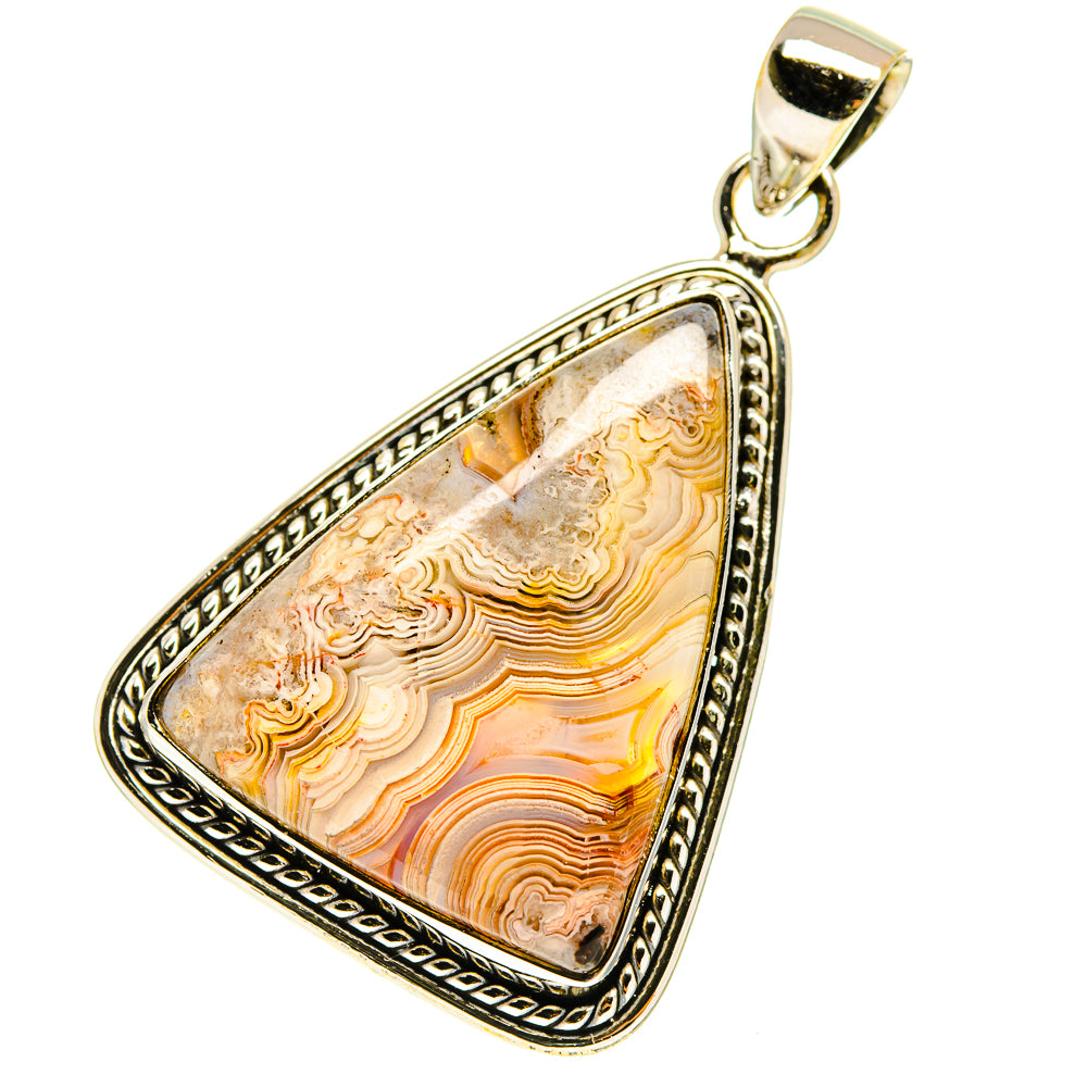 Laguna Lace Agate Pendants handcrafted by Anasilvercos - PD760844