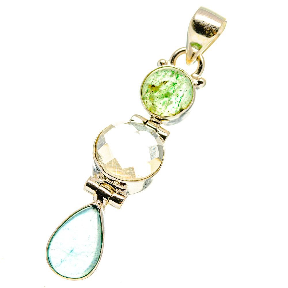 Blue Fluorite Pendants handcrafted by Anasilvercos - PD760860
