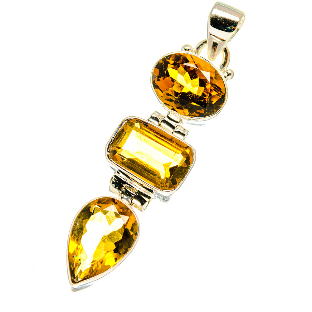 Mandarin Citrine Pendants handcrafted by Anasilvercos - PD760878