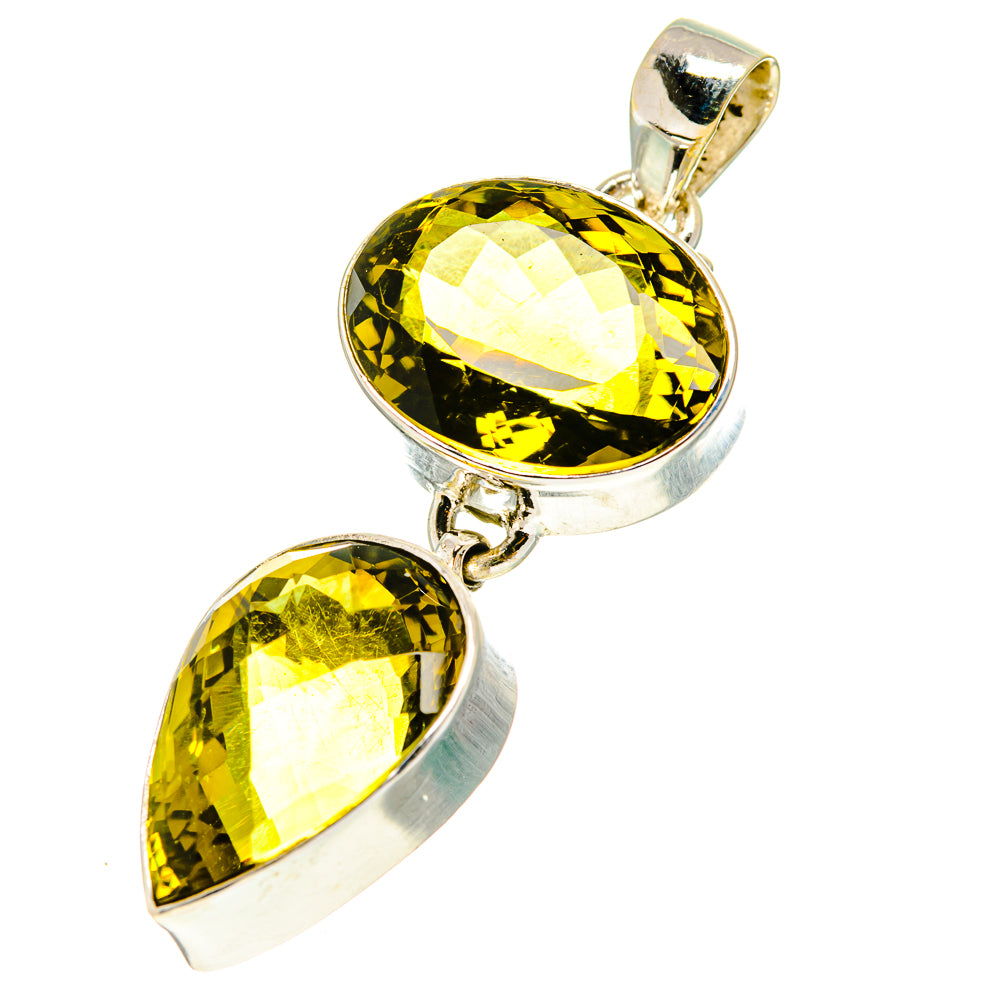 Olive Quartz Pendants handcrafted by Anasilvercos - PD760881