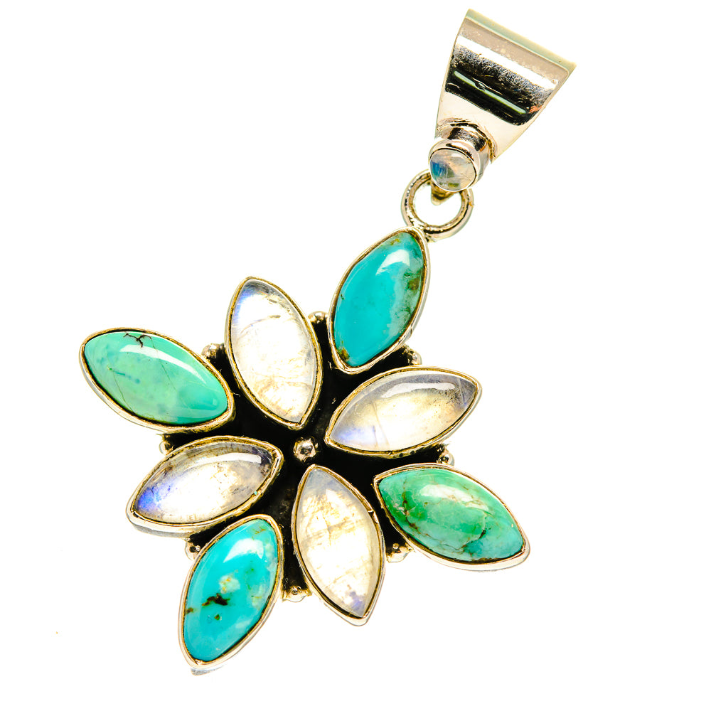 Rainbow Moonstone Pendants handcrafted by Anasilvercos - PD760884