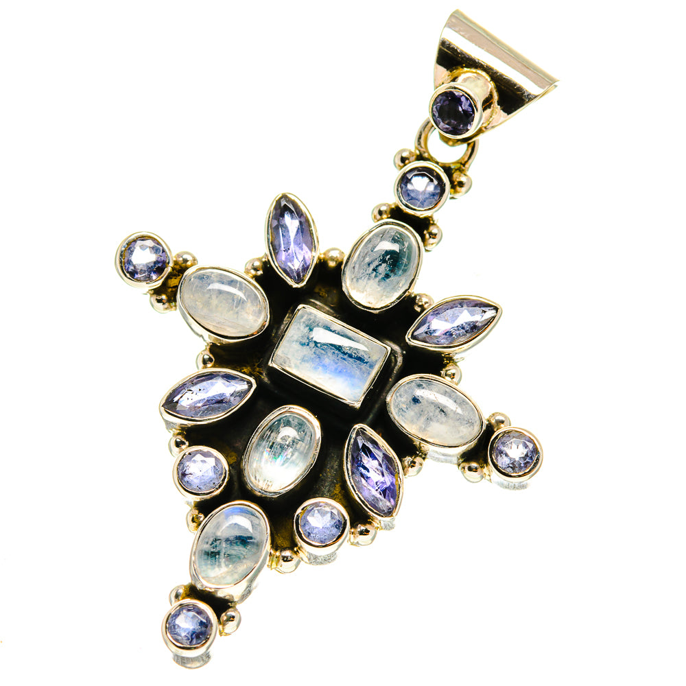 Rainbow Moonstone Pendants handcrafted by Anasilvercos - PD760885