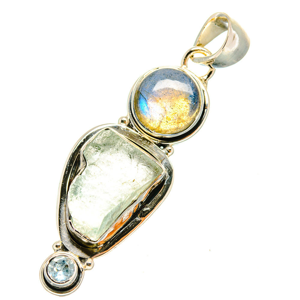 Aquamarine Pendants handcrafted by Anasilvercos - PD7609