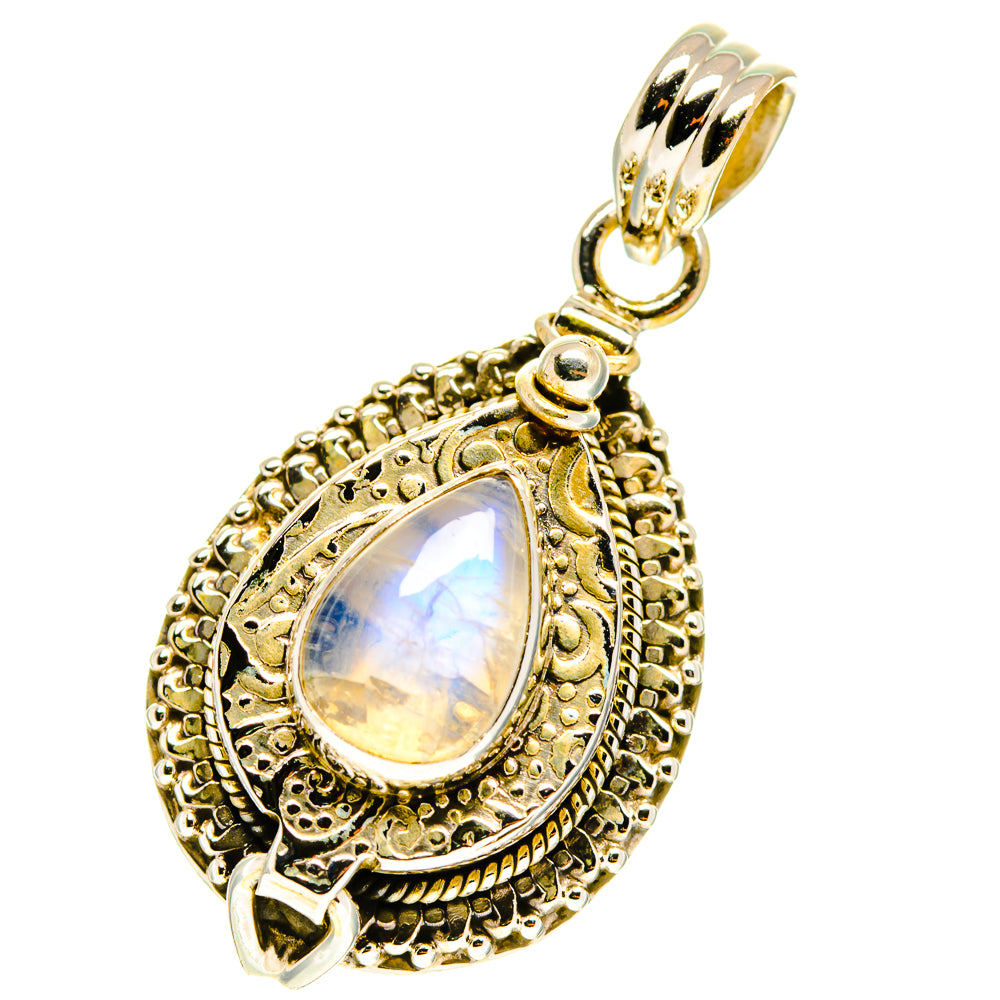 Rainbow Moonstone Pendants handcrafted by Anasilvercos - PD760906