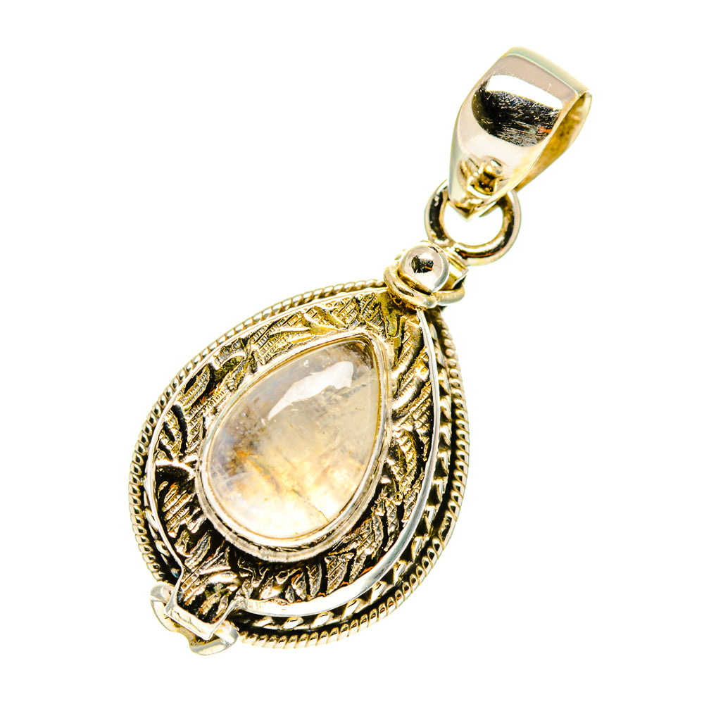 Rainbow Moonstone Pendants handcrafted by Anasilvercos - PD760908