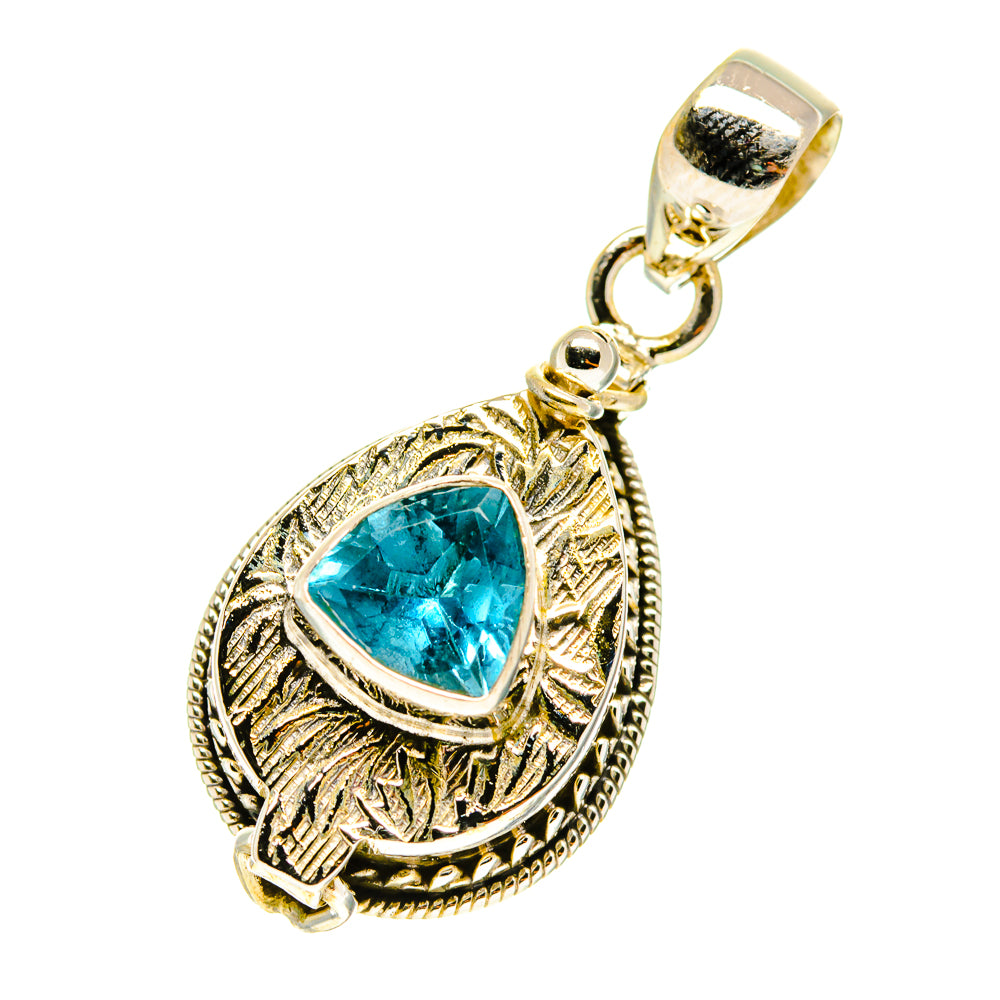 Blue Topaz Pendants handcrafted by Anasilvercos - PD760911
